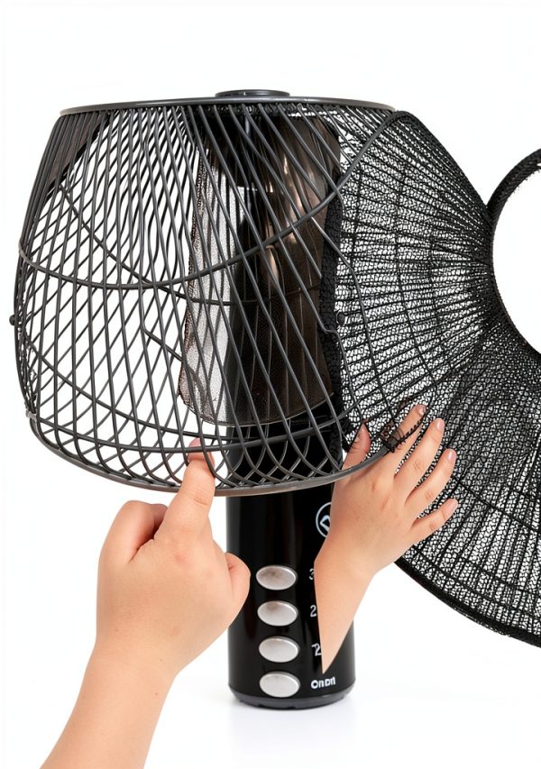 Asekonc Fan Cover Safe Kids Dustproof Modern Floor Fan-1