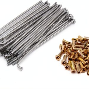 Motorcycle Wheel Spokes uxcell Metal Silver Tone-0