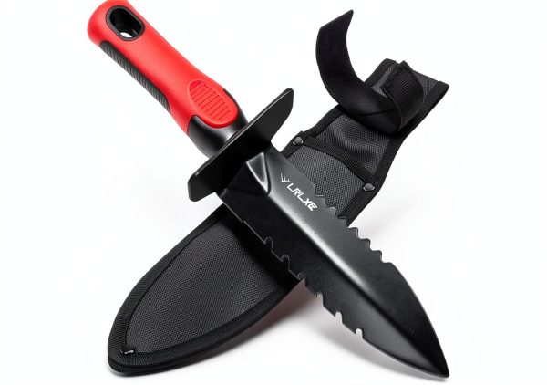 Heavy Duty Double Serrated Edge Digger - Metal Detecting Tool with Sheath, Belt Mounted, Gardening Accessories-0