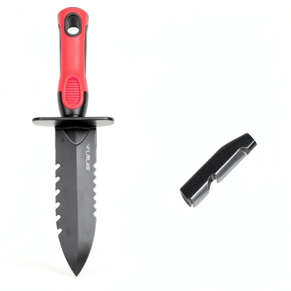 Heavy Duty Double Serrated Edge Digger - Metal Detecting Tool with Sheath, Belt Mounted, Gardening Accessories-1