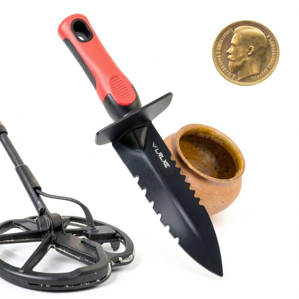 Heavy Duty Double Serrated Edge Digger - Metal Detecting Tool with Sheath, Belt Mounted, Gardening Accessories-5